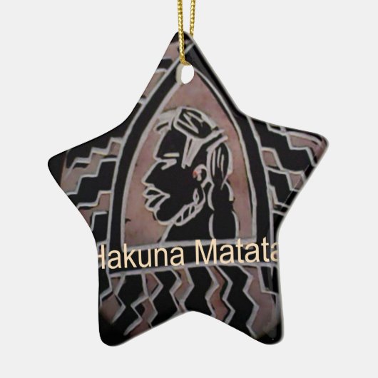 Hakuna Matata Bongo Flavour. Keramisch Ornament (Links)