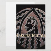 Hakuna Matata Bongo Smaak. Briefpapier (Voorkant / Achterkant)