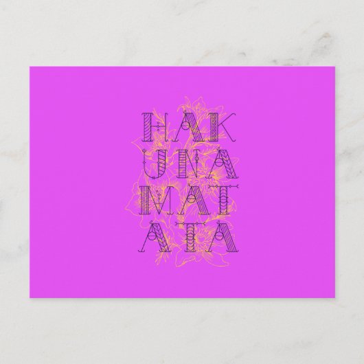 Hakuna Matata Briefkaart (Voorkant)
