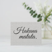 Hakuna matata briefkaart (Staand voorkant)