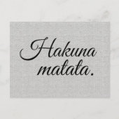 Hakuna matata briefkaart (Voorkant)