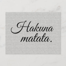 Hakuna matata briefkaart