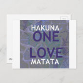 HAKUNA MATATA BRIEFKAART (Voorkant / Achterkant)