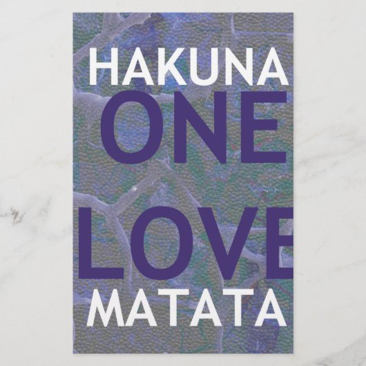 HAKUNA MATATA BRIEFPAPIER (Voorkant)