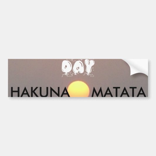 Hakuna Matata Bumpersticker (Voorkant)