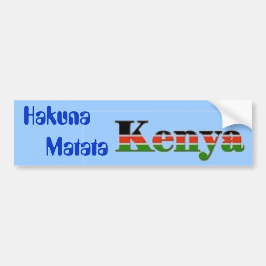 Hakuna Matata Bumpersticker (Voorkant)