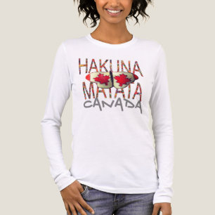 Hakuna Matata Canada Vlinder   Levendig Vlag Abst Tri-Blend Shirt