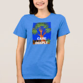 Hakuna Matata Care Deeply  Gift Shirten Tri-Blend Shirt (Voorkant)