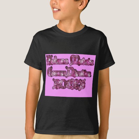 Hakuna Matata Communicatie ROCKS Kunstprint T-shirt (Voorkant)