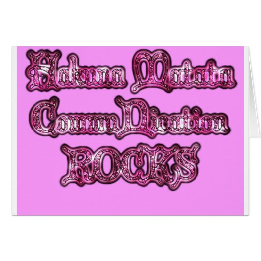 Hakuna Matata Communication ROCKS Kunstdruk (Voorkant Horizontaal)