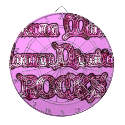 Hakuna Matata Communication ROCKS Kunstdruk Dartbord (Voorkant)