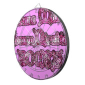 Hakuna Matata Communication ROCKS Kunstdruk Dartbord (Voorkant Rechts)