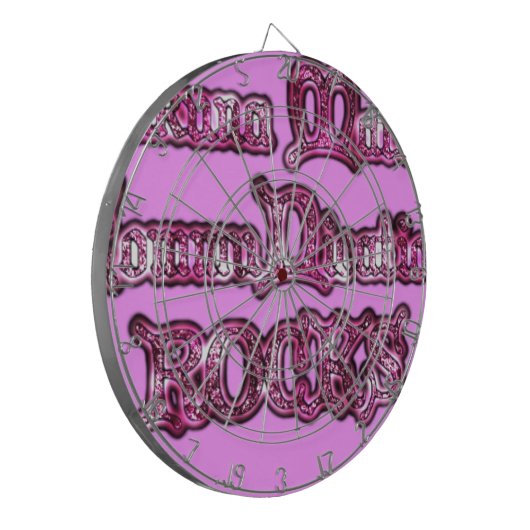 Hakuna Matata Communication ROCKS Kunstdruk Dartbord (Voorkant Links)