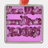 Hakuna Matata Communication ROCKS Kunstdruk Metalen Ornament (Voorkant)