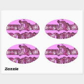 Hakuna Matata Communication ROCKS Kunstdruk Ovale Sticker (Vel)