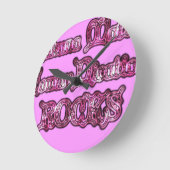 Hakuna Matata Communication ROCKS Kunstdruk Ronde Klok (Hoek)