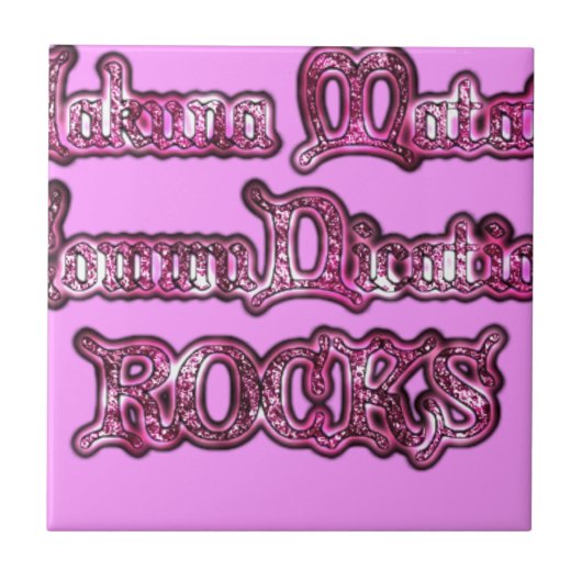 Hakuna Matata Communication ROCKS Kunstdruk Tegeltje (Voorkant)