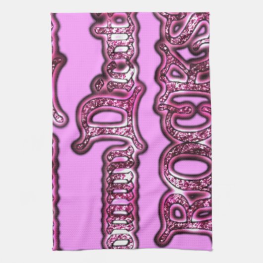 Hakuna Matata Communication ROCKS Kunstdruk Theedoek (Verticaal)