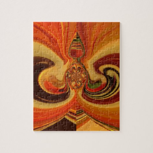 Hakuna Matata Cool Retro  bloemen design.jp Legpuzzel (Verticaal)