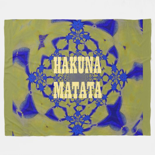 Hakuna Matata Custom Fleece Blanket Deken (Voorkant (Horizontaal))