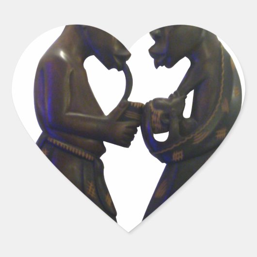 Hakuna Matata De leuke Oude School is de beste Hart Sticker (Voorkant)