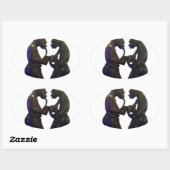 Hakuna Matata De leuke Oude School is de beste Ovale Sticker (Vel)