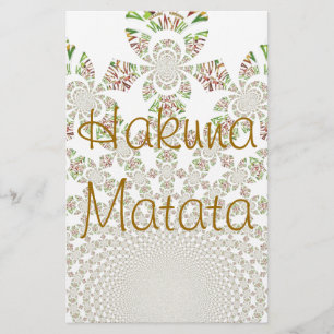 Hakuna Matata Designer Gepersonaliseerd Briefpapie Briefpapier