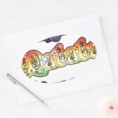 Hakuna Matata Europe Art Print/Graphic Ovale Sticker (Envelop)