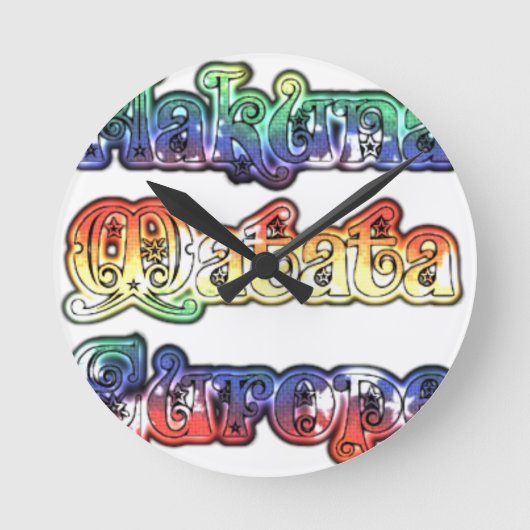 Hakuna Matata Europe Art Print/Graphic Ronde Klok (Voorkant)