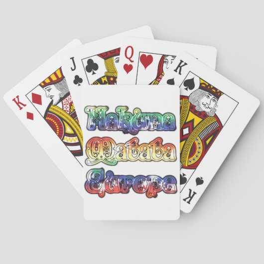 Hakuna Matata Europe Art Print/Graphic Speelkaarten (Achterkant)