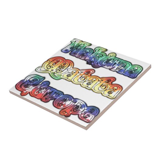 Hakuna Matata Europe Art Print/Graphic Tegeltje (Zijkant)