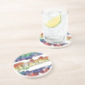 Hakuna Matata Europe Art Print/Graphic Zandsteen Onderzetter (Zijkant)