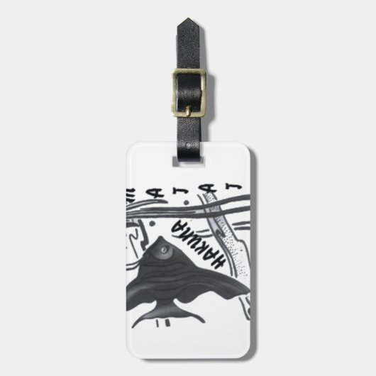 Hakuna Matata Fish Art Print Bagagelabel (Voorkant verticaal)