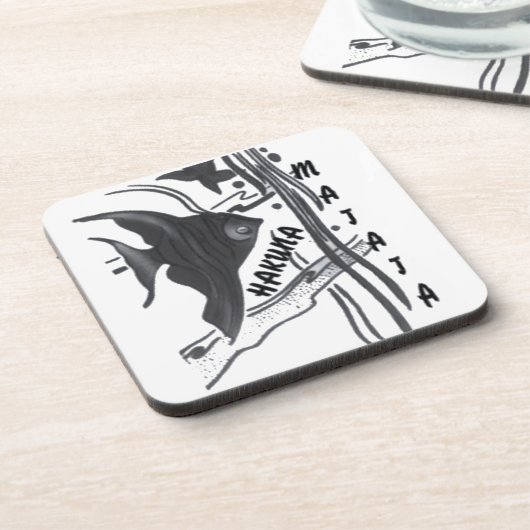 Hakuna Matata Fish Art Print Bier Onderzetter (Linkerzijde)