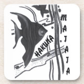 Hakuna Matata Fish Art Print Bier Onderzetter (Voorkant)