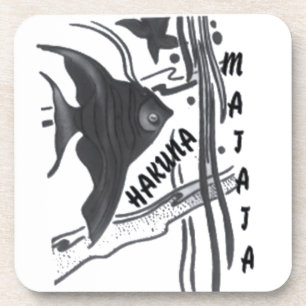 Hakuna Matata Fish Art Print Bier Onderzetter