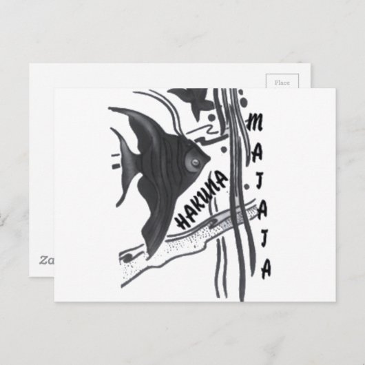 Hakuna Matata Fish Art Print Briefkaart (Voorkant / Achterkant)