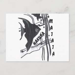 Hakuna Matata Fish Art Print Briefkaart
