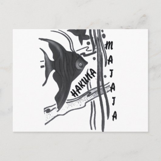 Hakuna Matata Fish Art Print Briefkaart (Voorkant)
