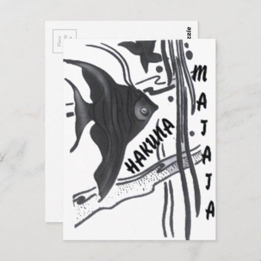 Hakuna Matata Fish Art Print Briefkaart (Voorkant / Achterkant)