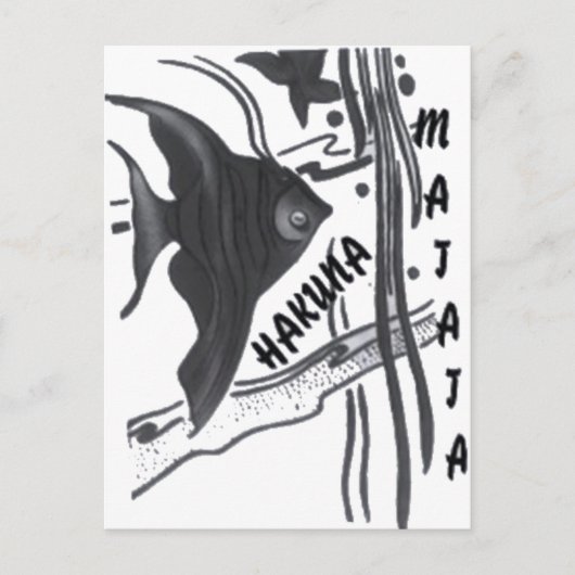 Hakuna Matata Fish Art Print Briefkaart (Voorkant)