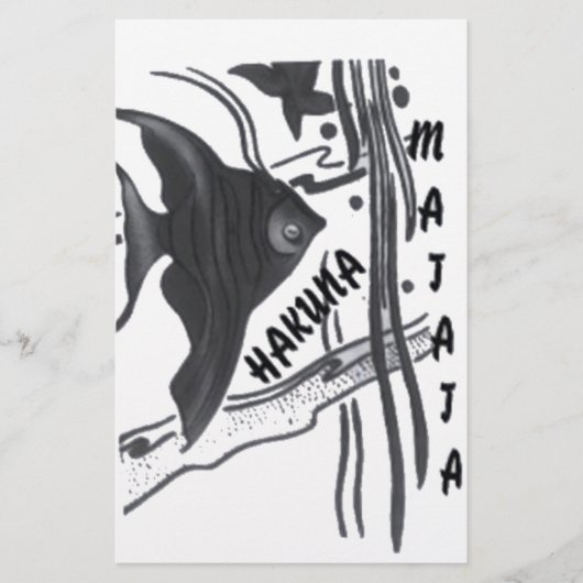 Hakuna Matata Fish Art Print Briefpapier (Voorkant)