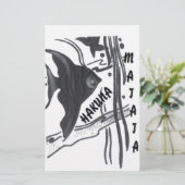Hakuna Matata Fish Art Print Briefpapier (Staand voorkant)