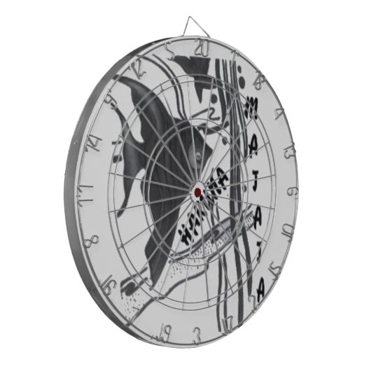 Hakuna Matata Fish Art Print Dartbord (Voorkant Links)