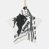 Hakuna Matata Fish Art Print Keramisch Ornament (Rechts)