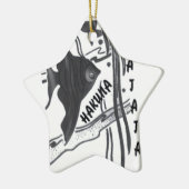 Hakuna Matata Fish Art Print Keramisch Ornament (Links)