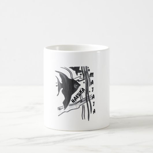 Hakuna Matata Fish Art Print Koffiemok (Center)