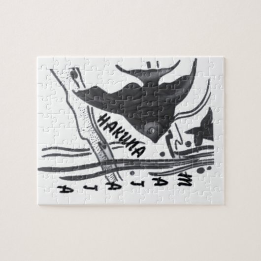 Hakuna Matata Fish Art Print Legpuzzel (Horizontaal)