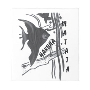Hakuna Matata Fish Art Print Notitieblok