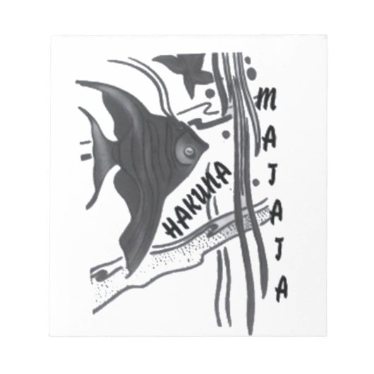 Hakuna Matata Fish Art Print Notitieblok (Voorkant)
